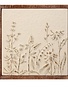 Square Embossed Wildflower on Wood