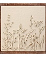 Square Embossed Wildflower on Wood