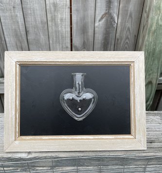 Magnetic Frame With Heart Shaped Bud Vase