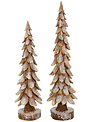 Set of 2 Rustic Snowy Trees Set of 2 Rustic Snowy Trees