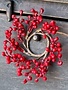 Red Berry Taper Candle Ring