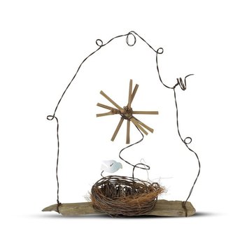 7" Hanging Wire Nativity Star Ornament