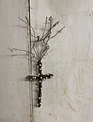 Twisted Wire Cross w/ Pearls Ornament (2-Styles)