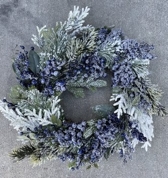 Frosted Blueberry Fir Wreath