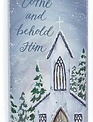 Beaded Metal Snowy Church Sign (3-Styles)