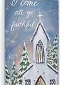 Beaded Metal Snowy Church Sign (3-Styles)