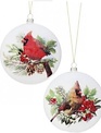Glass Cardinal Disc Ornament (2-Styles)