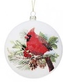Glass Cardinal Disc Ornament (2-Styles)