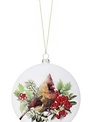 Glass Cardinal Disc Ornament (2-Styles)