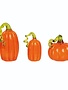 Set of 3 Mini Glass Orange Pumpkins