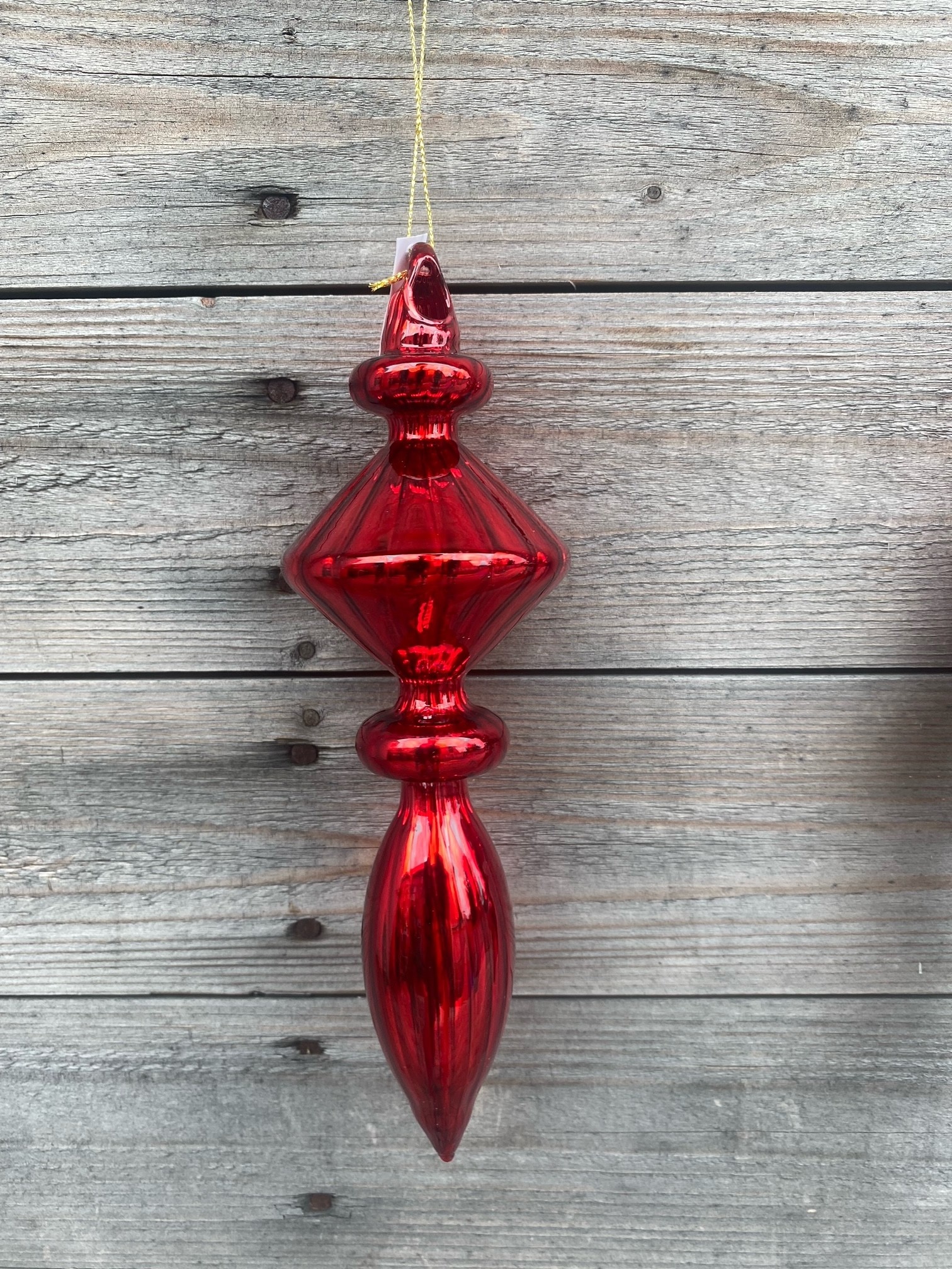 Red Glass Finial Ornament (2-Styles)