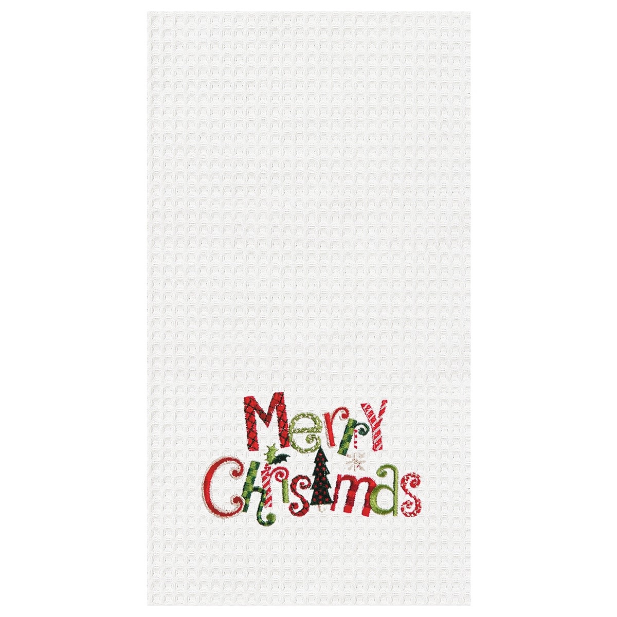 Candy Cane Merry Christmas Tea Towel