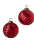 Red Mercury Glass Ball Ornament (2-Styles)