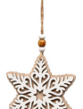 Beaded Wooden Snowflake Ornament (3-Styles)