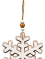 Beaded Wooden Snowflake Ornament (3-Styles)