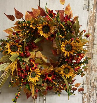 Custom Indian Summer Fall Wreath