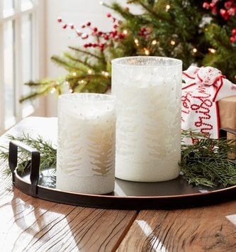 Frost on the Glass Candle Holder (2-Sizes)