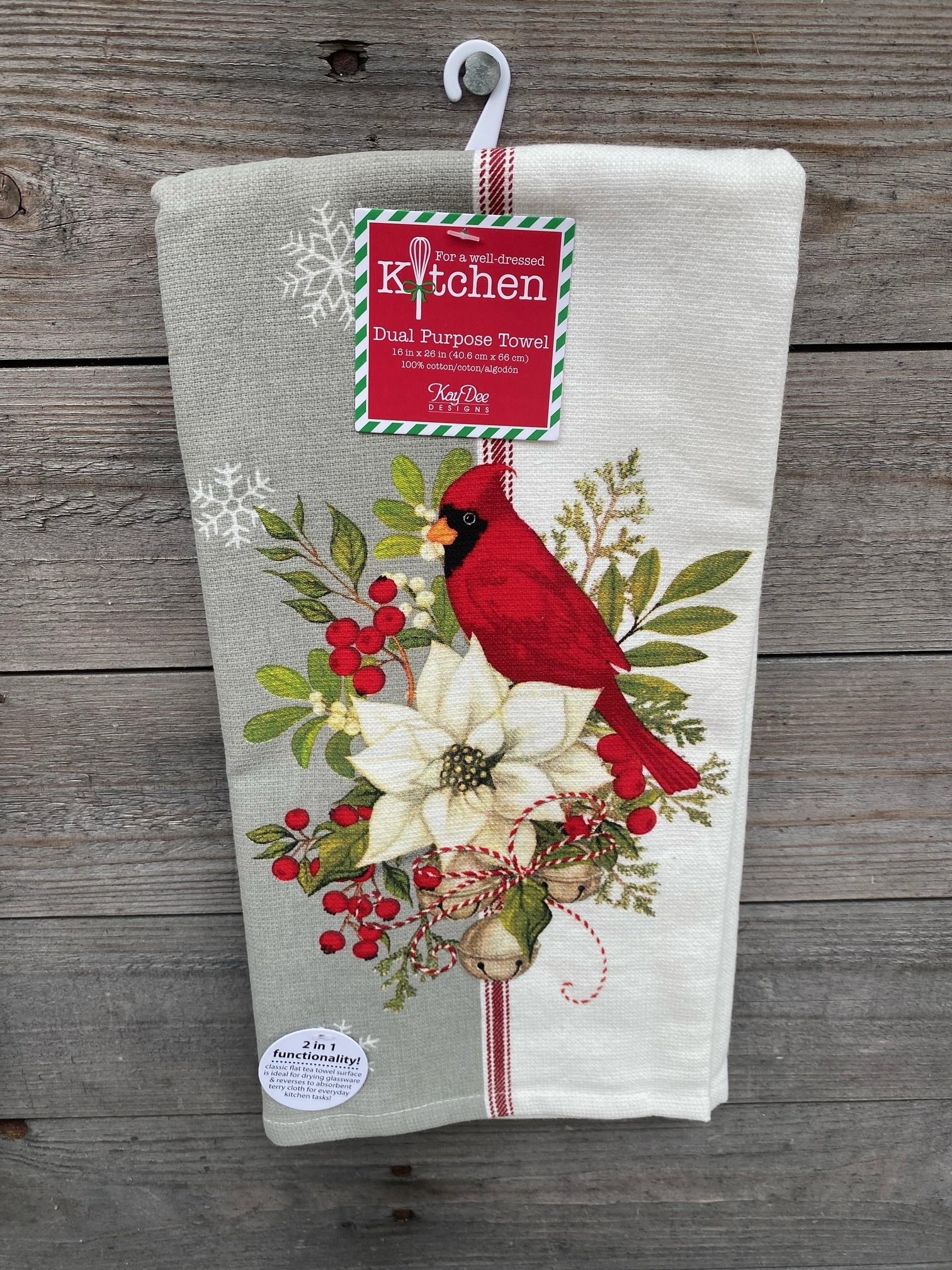 Winterberry Garden Poinsettia Towel