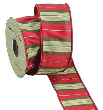 2.5" x 10yds Dupion Striped Ribbon