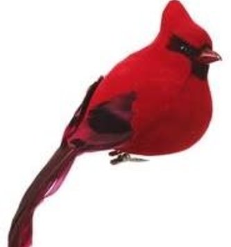 5" Feathered Fat Cardinal