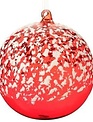 6" Snowy Glass Ball Ornament