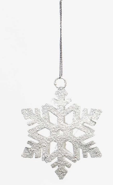 2-Sided Metal Shimmer Snowflake Ornament