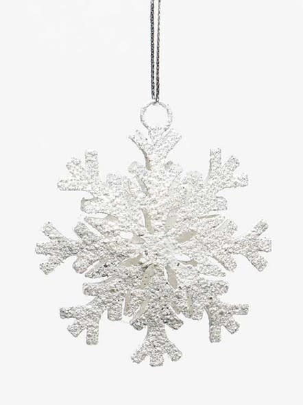 2-Sided Metal Shimmer Snowflake Ornament