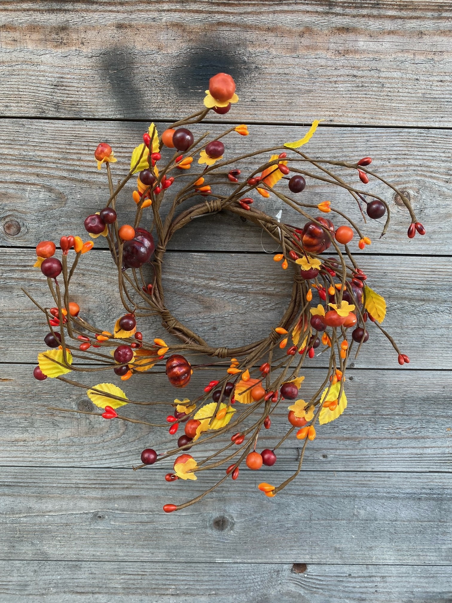 Autumn Mini Pumpkin Berry Candle Ring