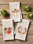 Embroidered Harvest Tea Towel (3-Styles)