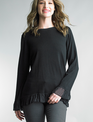 Tempo Paris Tempo Paris Chiffon Hem Long Sleeve Tee (4-Colors)