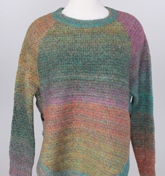 Pull Over Ombre Button Sweater