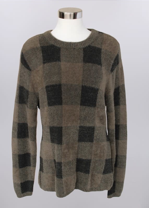 Soft Touch Pull Over Buffalo Plaid Sweater (2-Colors)