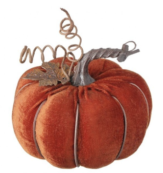 6.5" Velvet Pumpkin