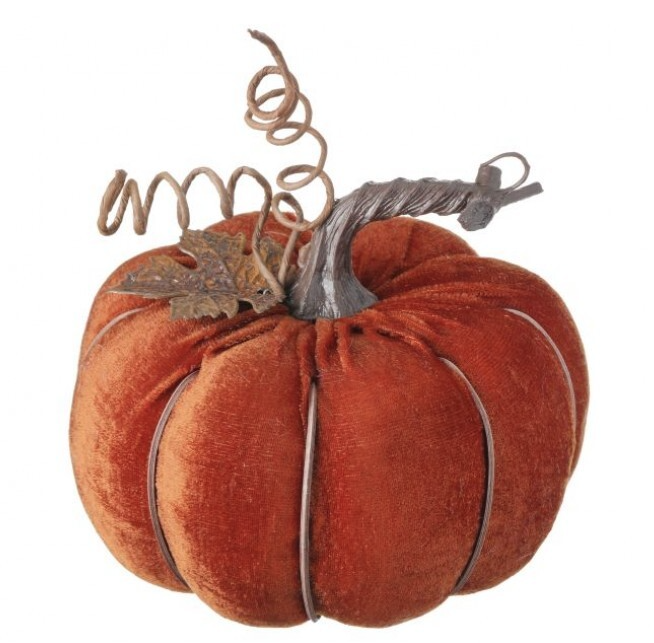 6.5" Velvet Pumpkin