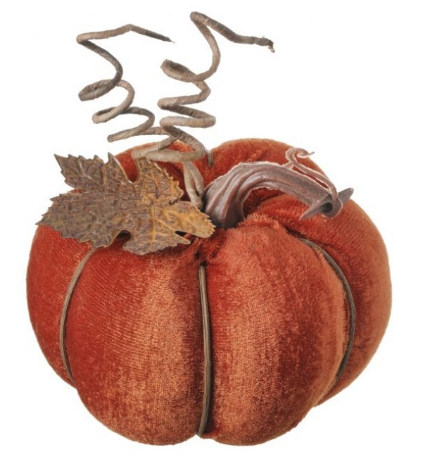 4.5" Velvet Pumpkin (2-Colors)