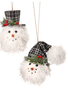 Frilly Snowman Head Ornament (2-Styles)