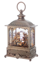 LED Golden Nativity Snow Globe Lantern