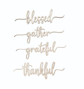 Die Cut Inspirational Word Ornament (4-Styles)