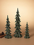Set of 3 Green Forest Christmas Trees