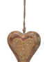 Beaded Wooden Heart