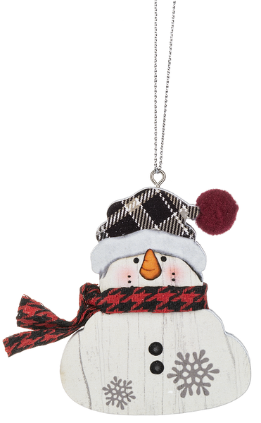 Cozy Snowman Ornament (3-Styles)
