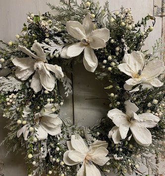 Custom Frozen Magnolia Wreath