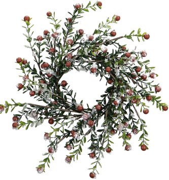 Snowberry Boxwood Candle Ring (2-Sizes)