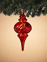Red Electric Lighted Finial Ornament
