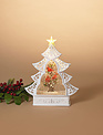 LED Christmas Tree Cardinal Snowglobe