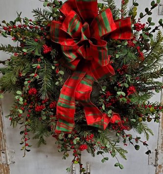 Custom Merry Berry Christmas Wreath