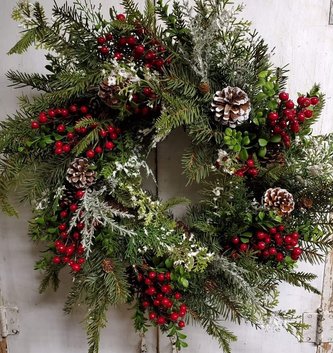 Custom Cheerful Christmas Wreath