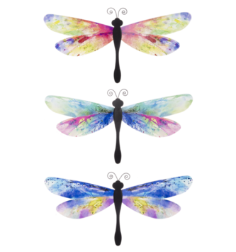 Large Metal Watercolor Dragonfly (3-Styles)