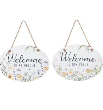 Metal Wildflower Welcome Sign (2-Styles)