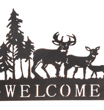 Black Metal Welcome Sign | Home & Garden Decor | Shop Now - The Last Straw